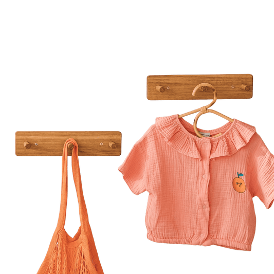 MINICAMP Solid Oak Peg Rail Hanger | PACK of 2 - Edie And I