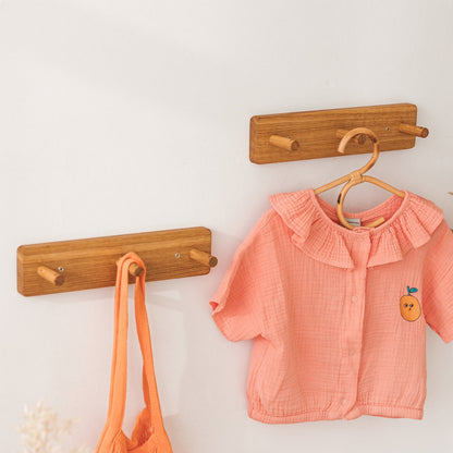 MINICAMP Solid Oak Peg Rail Hanger | PACK of 2 - Edie And I