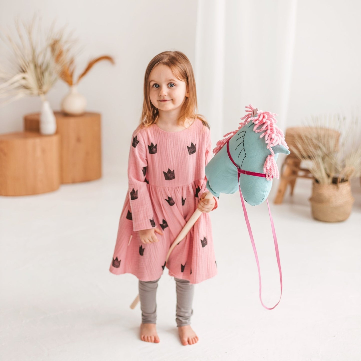 MINICAMP Unicorn Hobby Horse Stick Toy in Turquoise - Edie And I