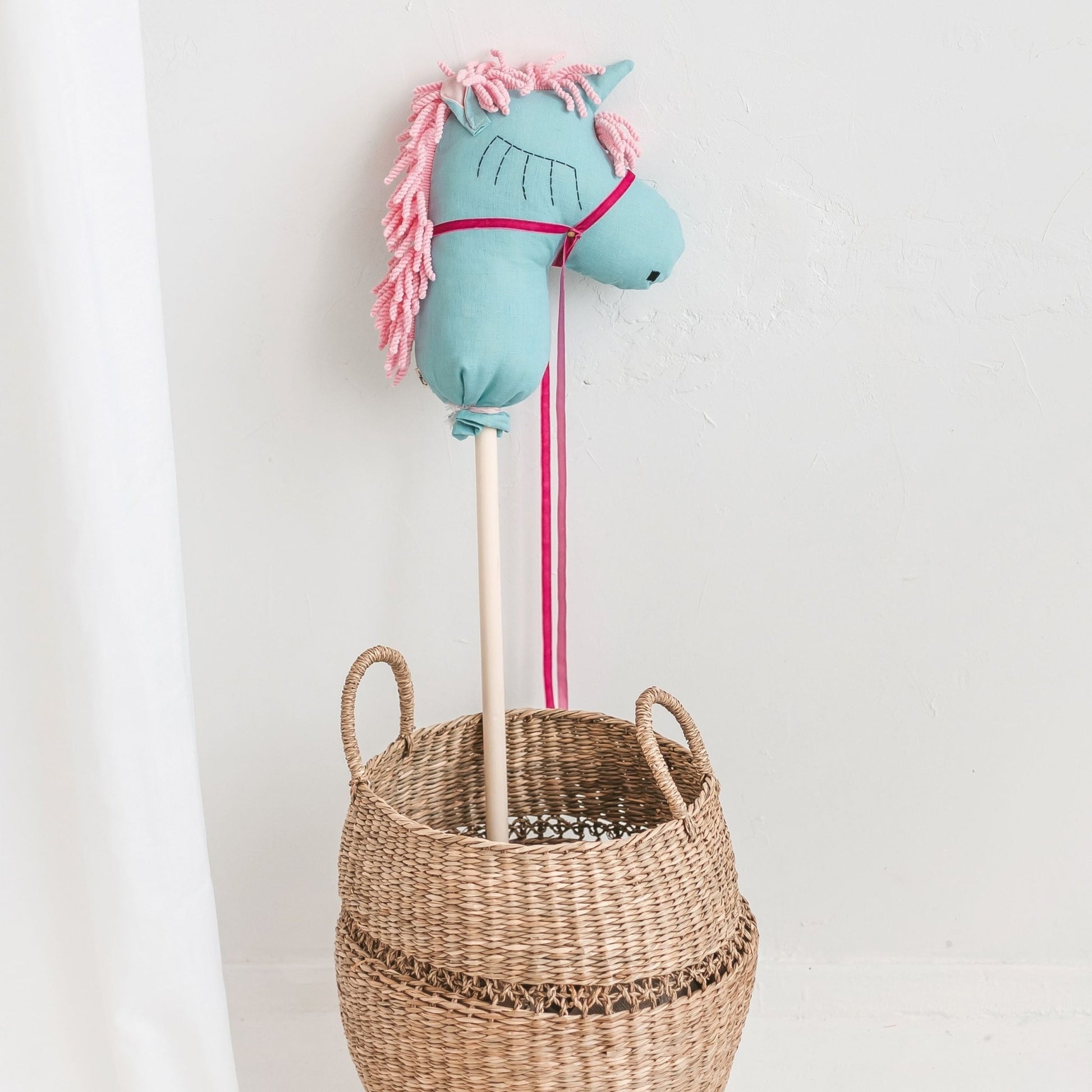 MINICAMP Unicorn Hobby Horse Stick Toy in Turquoise - Edie And I