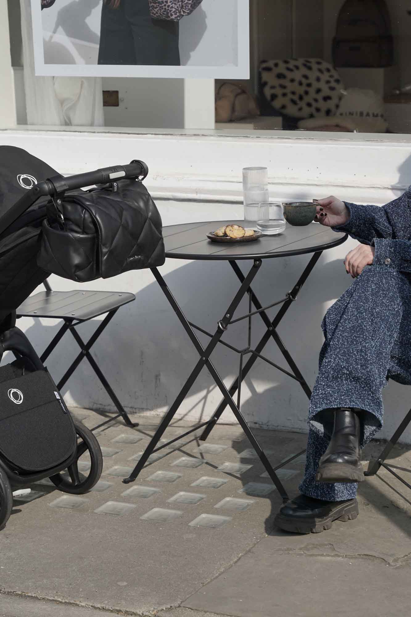 Nova Eco Compact Changing Bag Black Quilted Faux Leather - Edie And I