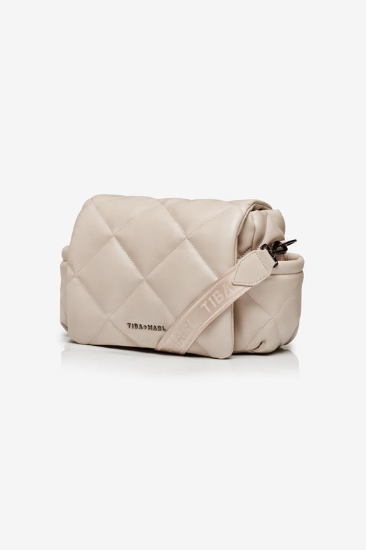 Nova Eco Compact Changing Bag Oyster Quilted Faux Leather - Edie And I