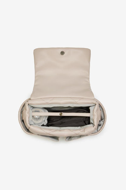 Nova Eco Compact Changing Bag Oyster Quilted Faux Leather - Edie And I