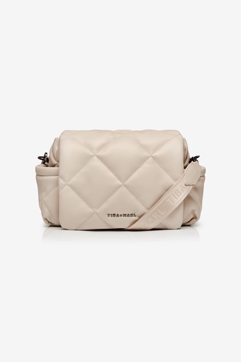 Nova Eco Compact Changing Bag Oyster Quilted Faux Leather - Edie And I