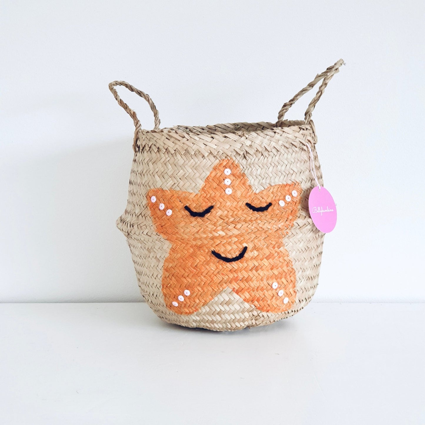 Orange starfish Basket - Small - Edie And I
