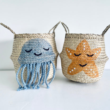 Orange starfish Basket - Small - Edie And I