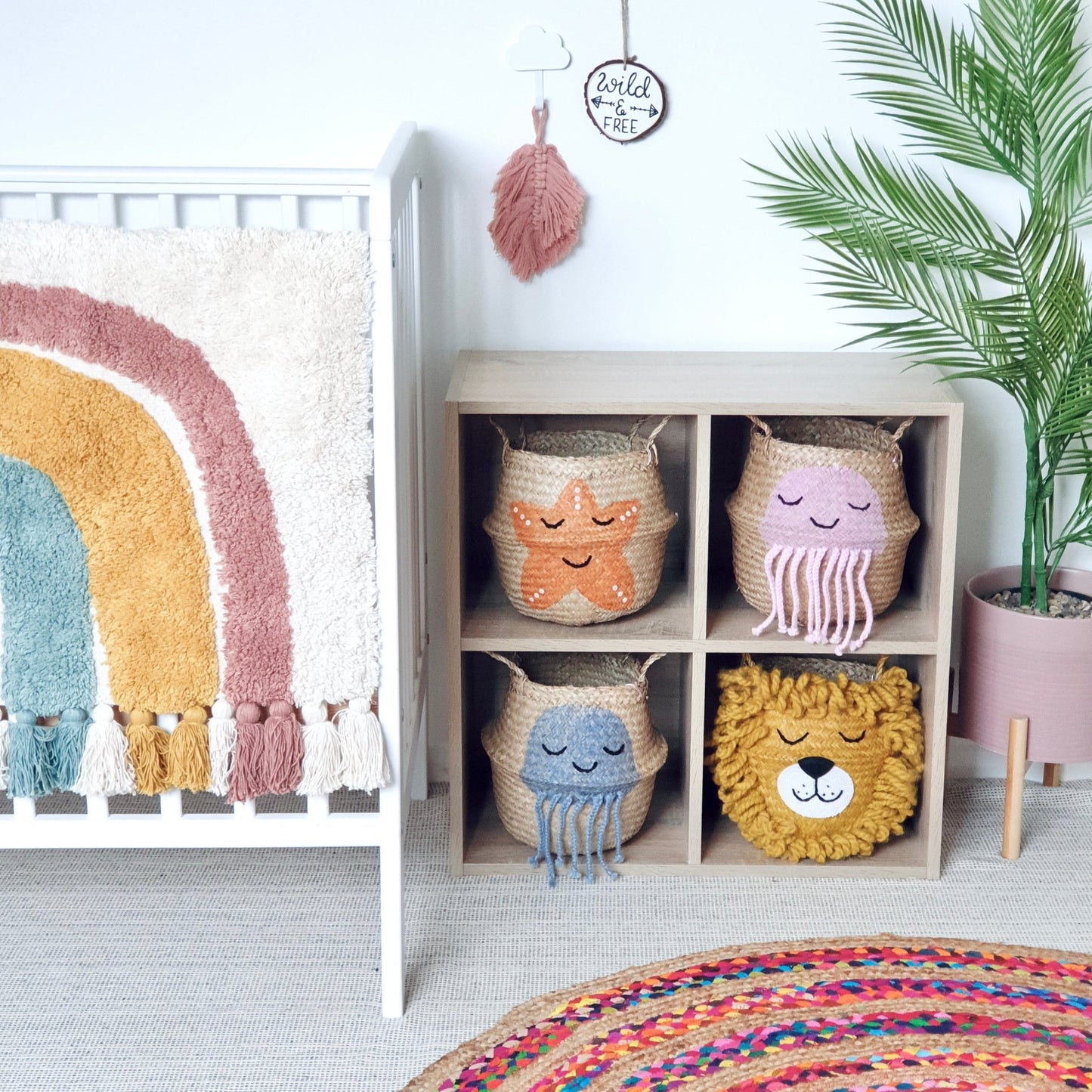 Pink Jellyfish Basket - Small - Edie And I