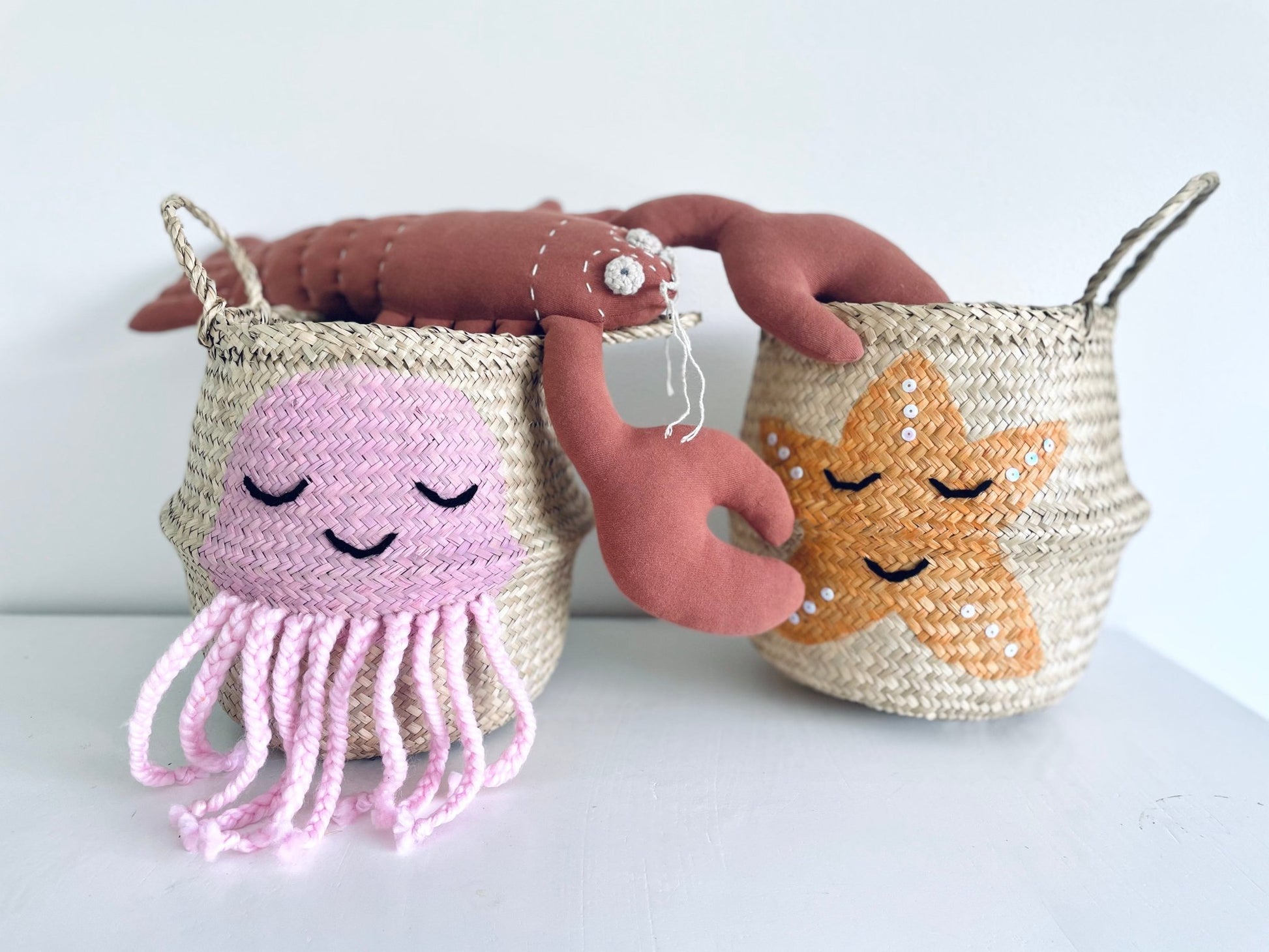Pink Jellyfish Basket - Small - Edie And I