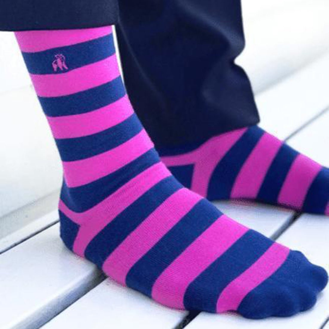 Pink Stripe Matching Bamboo Socks (Adult & Child) - Edie And I