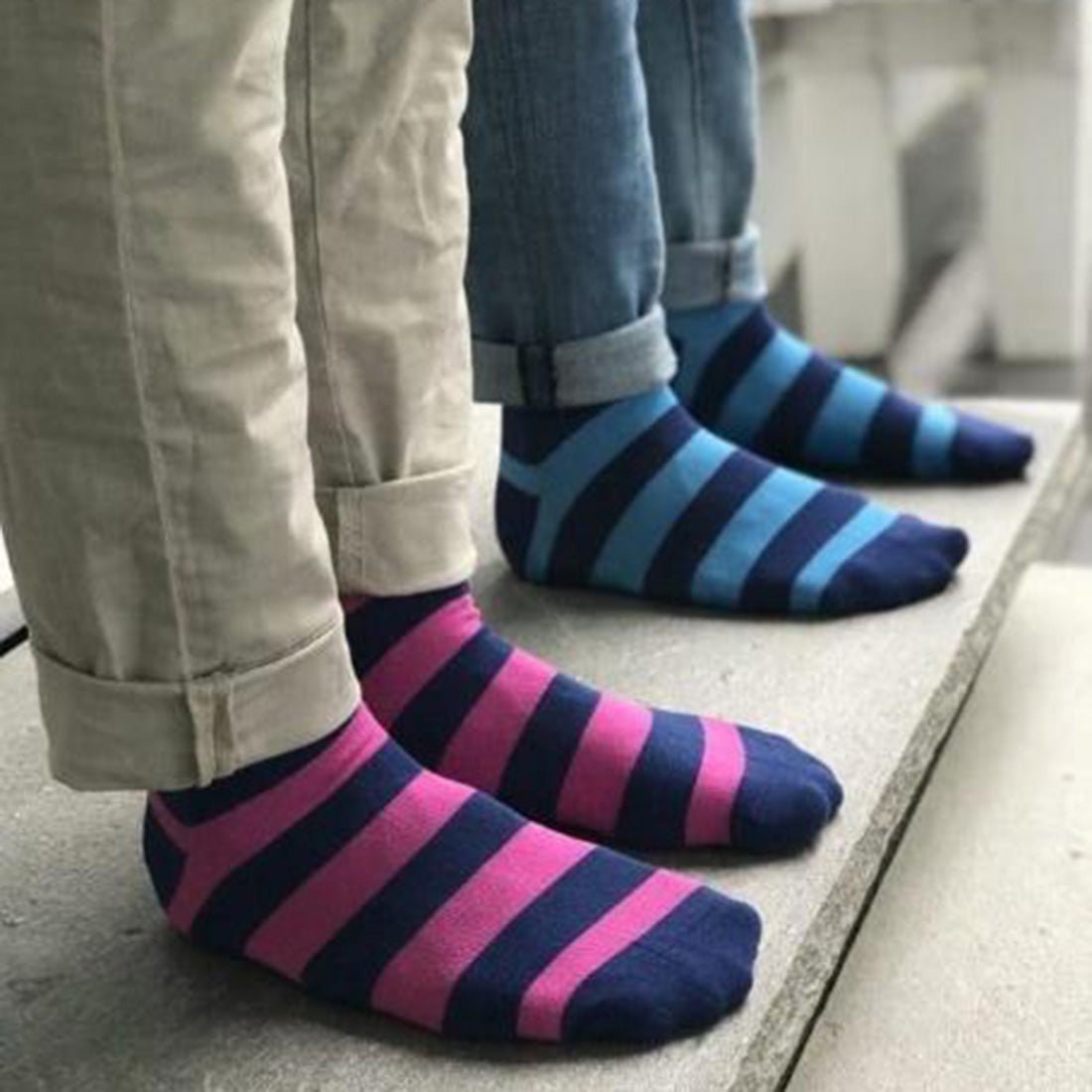 Pink Stripe Matching Bamboo Socks (Adult & Child) - Edie And I