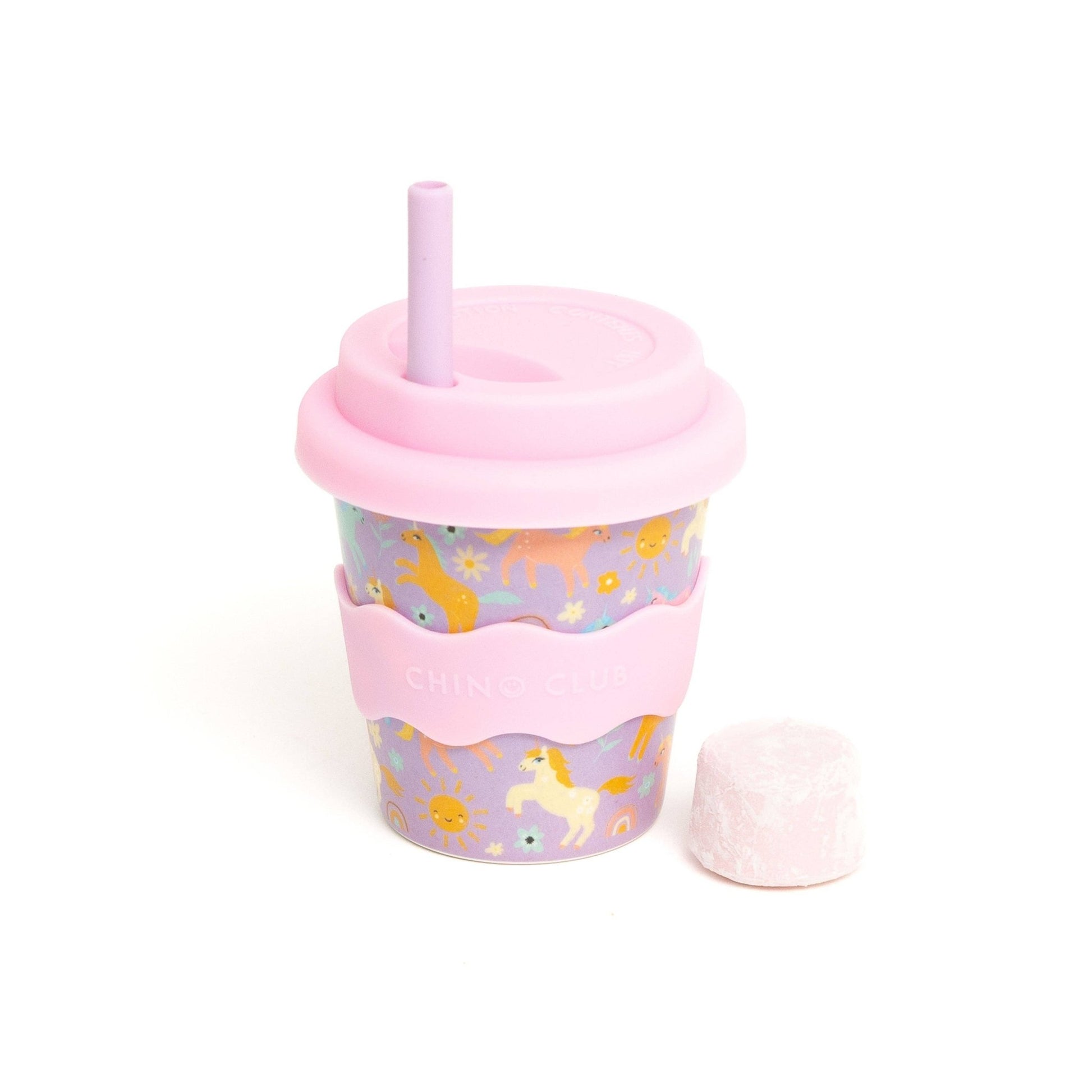 Purple Unicorn Babychino Cup 4oz (Straws Sold Separately) - Edie And I