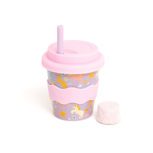 Purple Unicorn Babychino Cup 4oz (Straws Sold Separately) - Edie And I