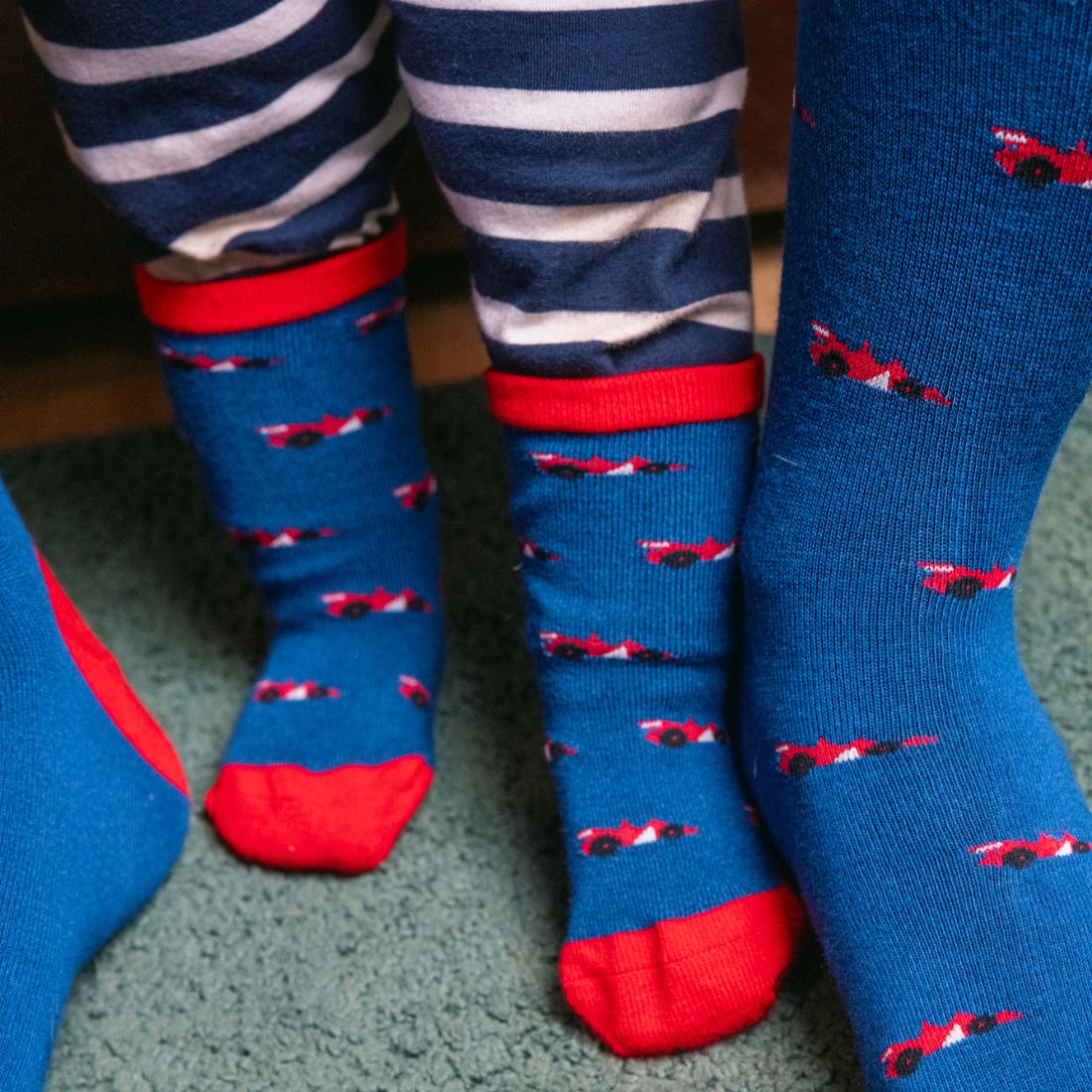Racing Cars Matching Bamboo Socks (Adult & Child) - Edie And I