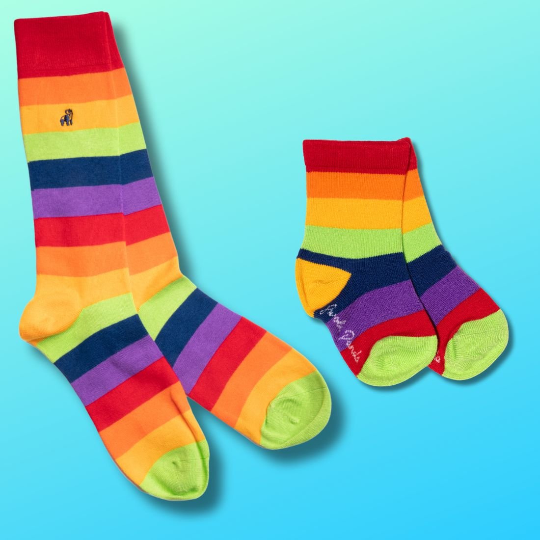 Rainbow Stripe Matching Bamboo Socks (Adult & Child) - Edie And I
