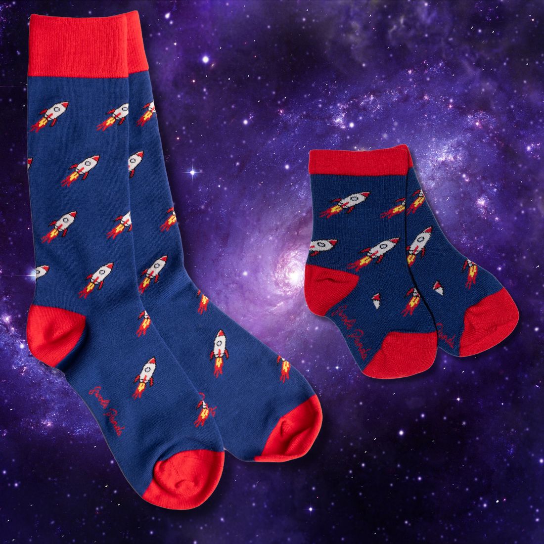 Rocket Matching Bamboo Socks (Adult & Child) - Edie And I