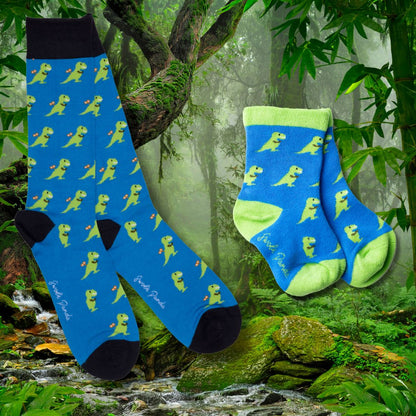 T-Rex Matching Bamboo Socks (Adult & Child) - Edie And I