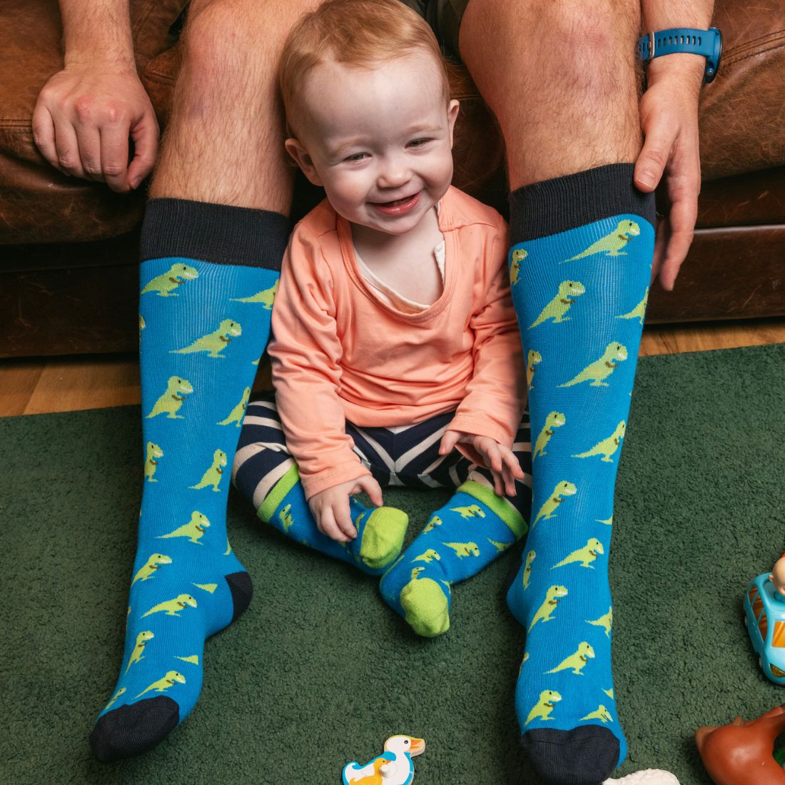 T-Rex Matching Bamboo Socks (Adult & Child) - Edie And I