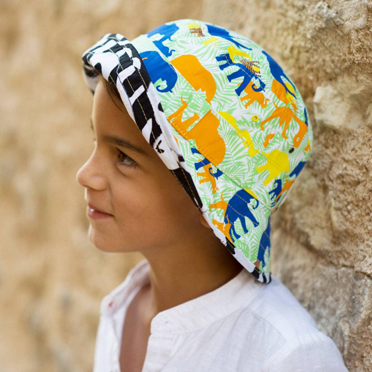 The Adventurer: Ele - folk  Children's Hat With Chin Strap - Edie And I