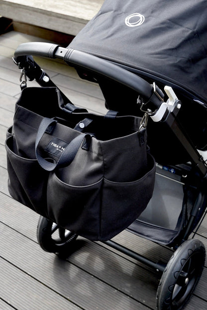 T+M Canvas Pocket Tote Black - Edie And I