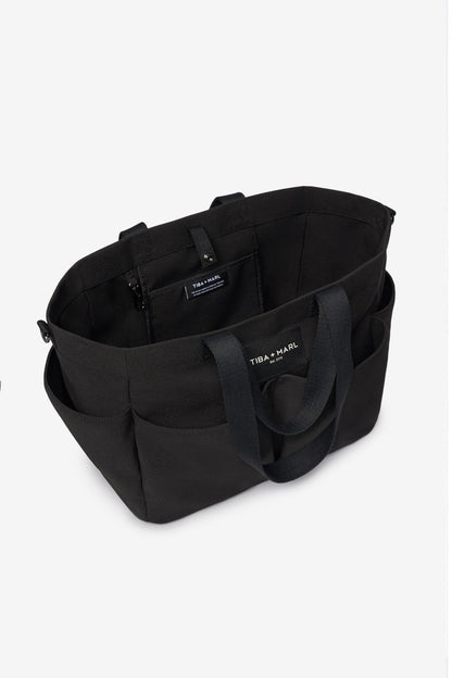 T+M Canvas Pocket Tote Black - Edie And I