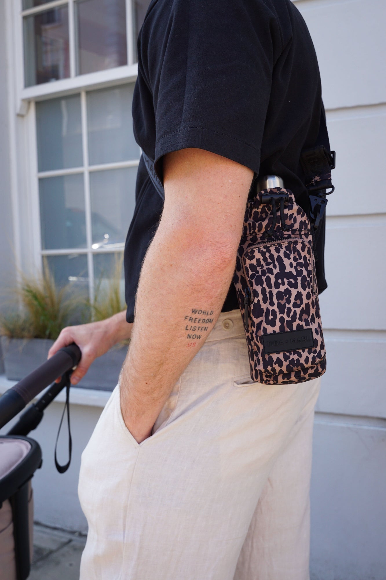 T+M Travel X - Body Insulated Bottle Bag Leopard Print - Edie And I