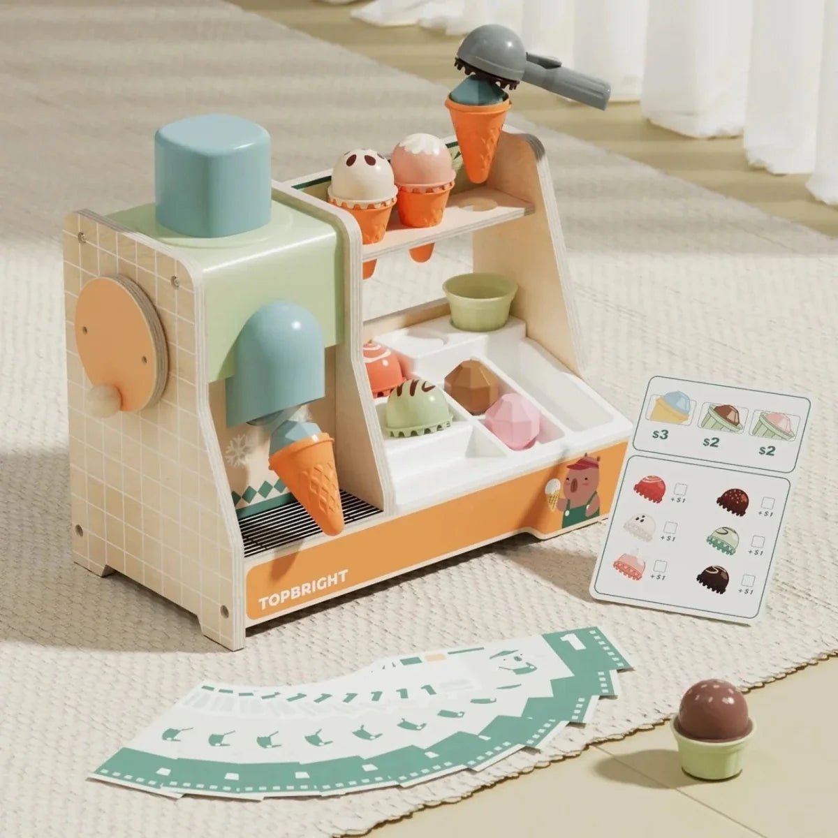 Topbright Wooden Ice Cream Machine Play Set - Edie And I
