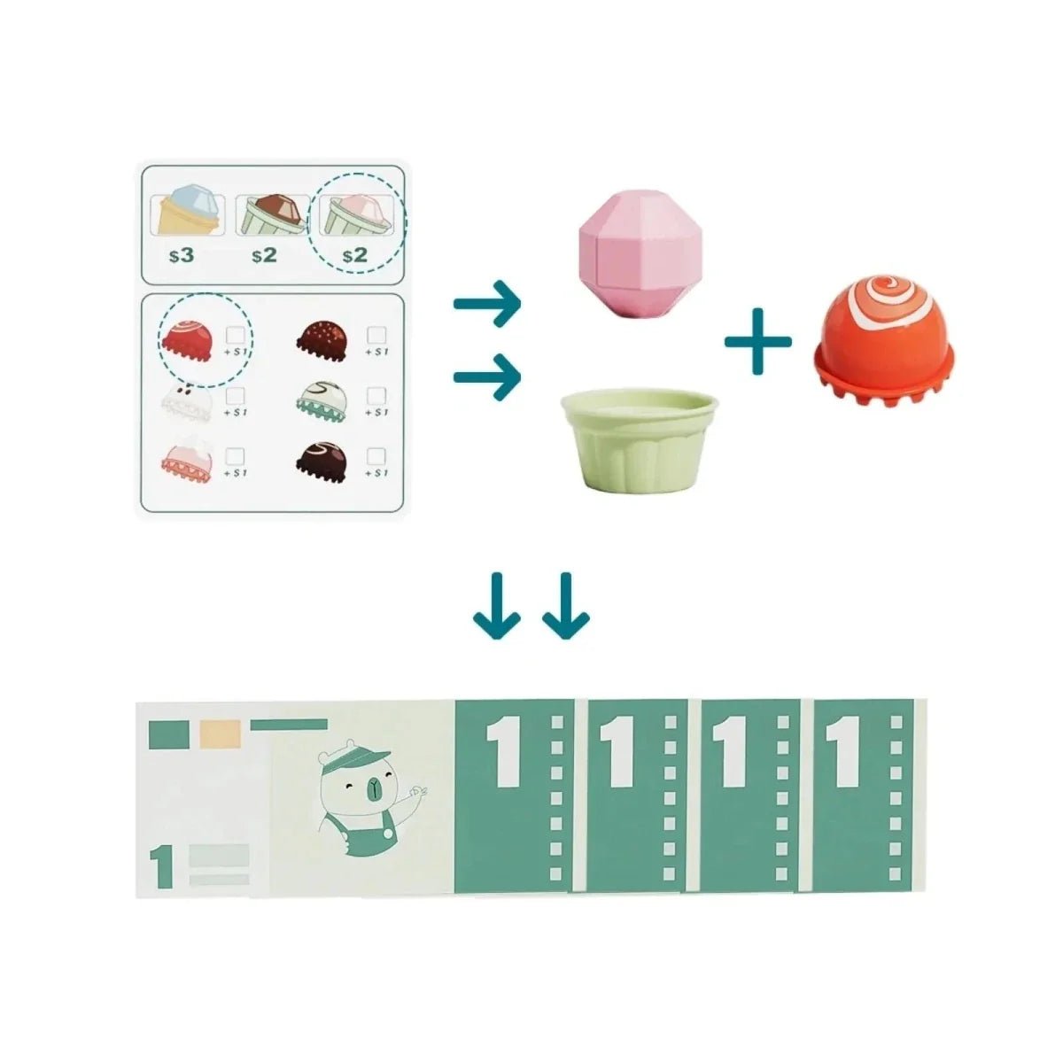 Topbright Wooden Ice Cream Machine Play Set - Edie And I