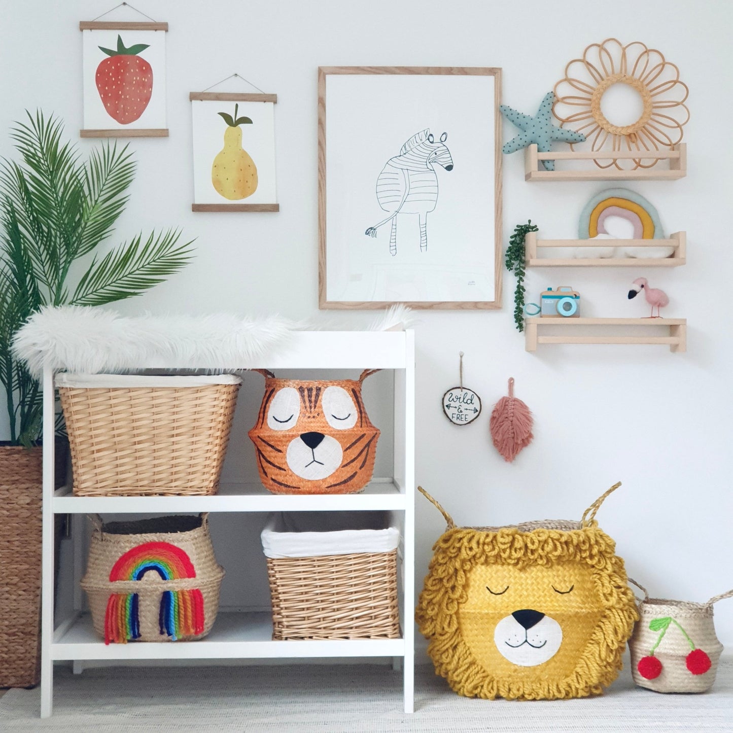 Vivid rainbow basket - Large - Edie And I