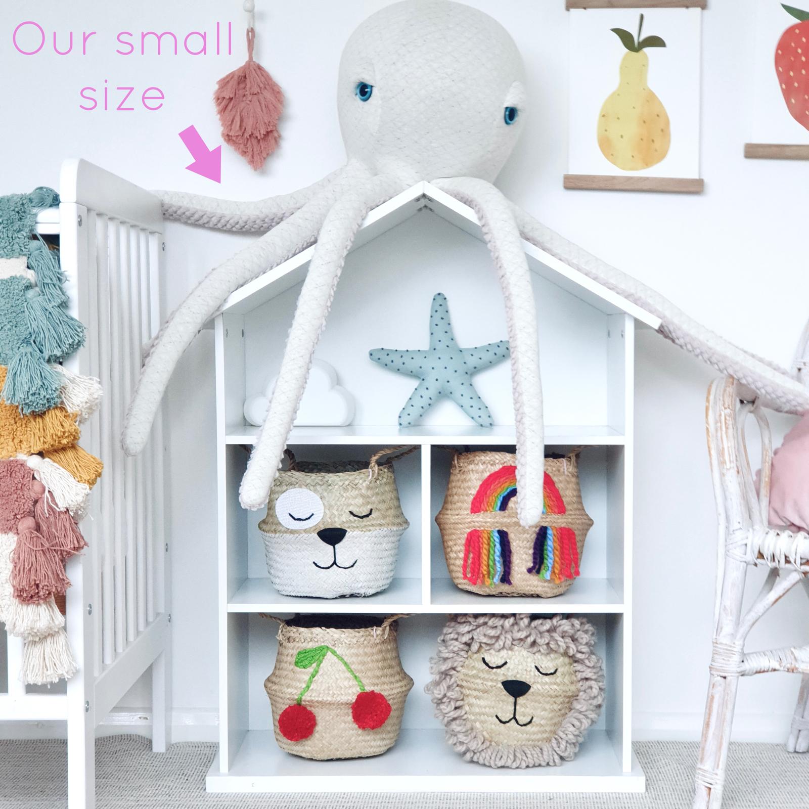 White Cherry Red Basket - Small - Edie And I