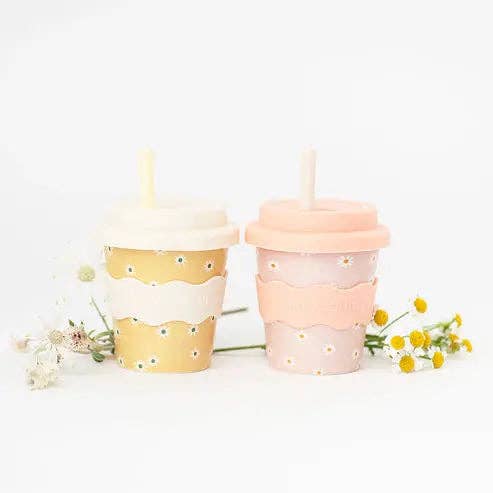 Yellow Daisy Babychino Cup 4oz (Straws Sold Separately) - Edie And I