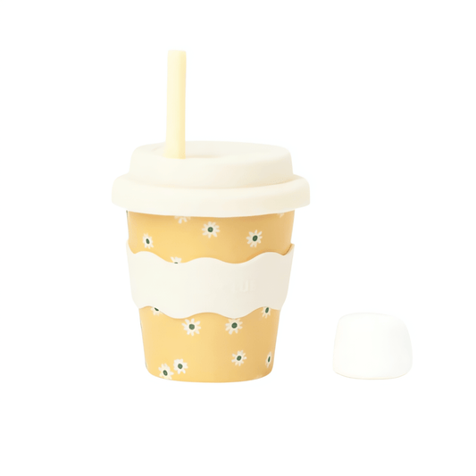 Yellow Daisy Babychino Cup 4oz (Straws Sold Separately) - Edie And I