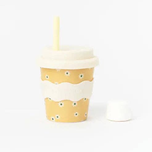 Yellow Daisy Babychino Cup 4oz (Straws Sold Separately) - Edie And I