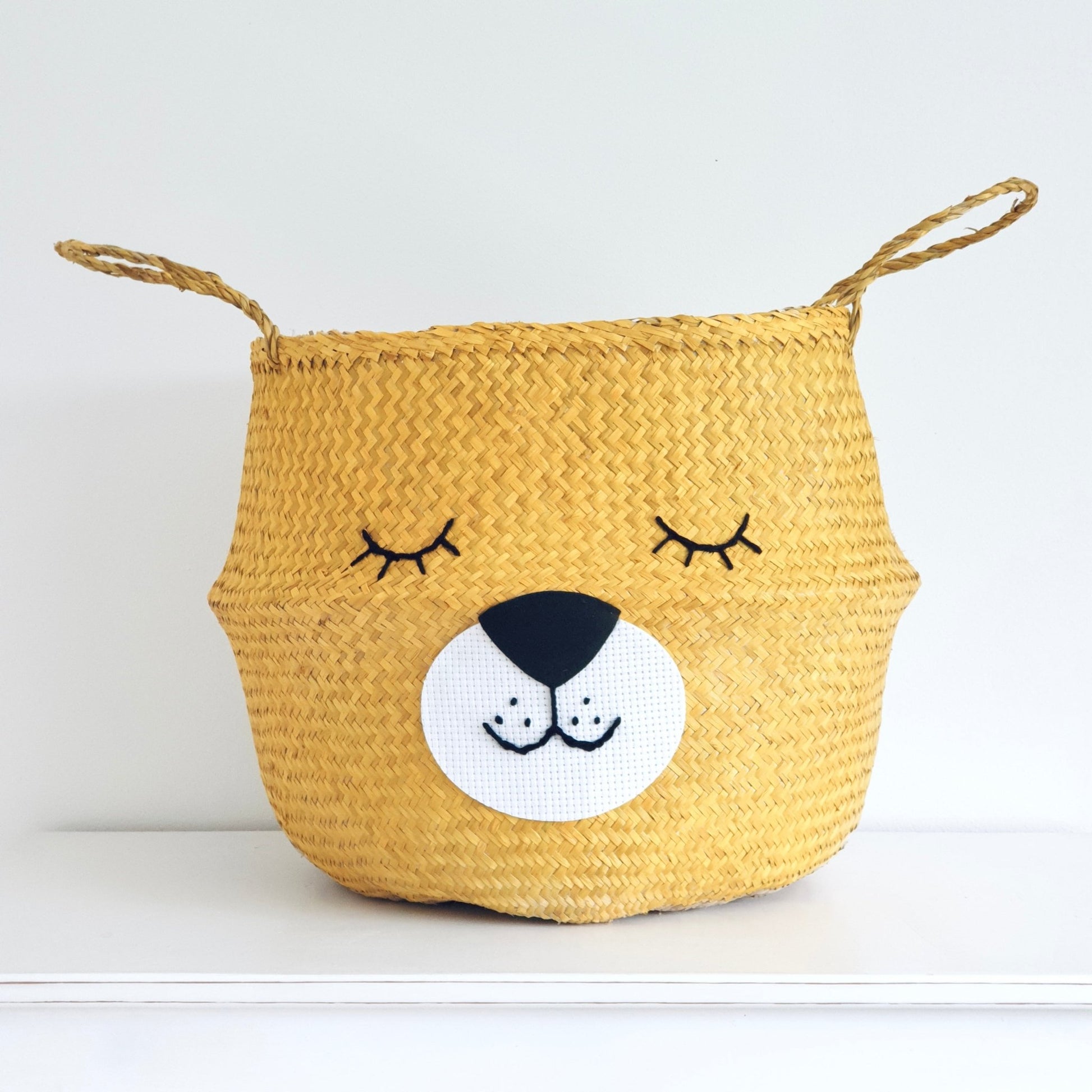 Yellow Lioness Basket - Large - Edie And I